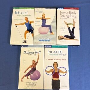 NWT - Bundle of 5 Gaiam Pilates VHS Tapes